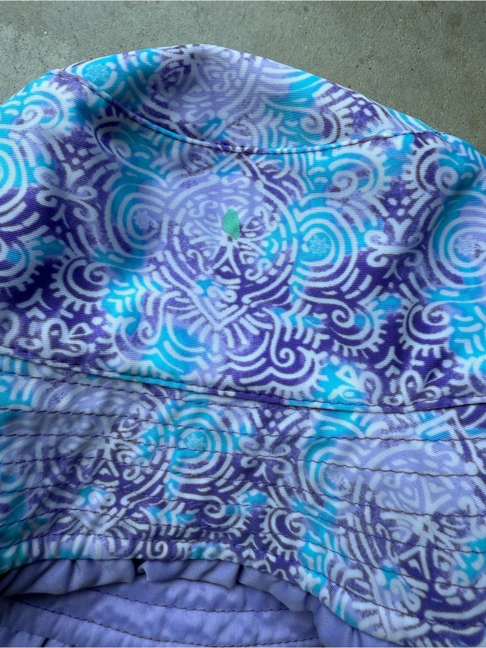 Skin Purple & Teal Swirl Bucket Hat girls reversible